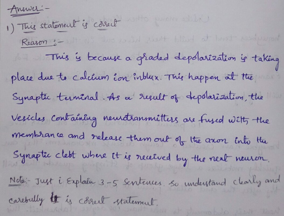 Answer: - 1) This statement is correct onto pront o Reason :- st N oord wat blend at brost e ron This is because a graded dep