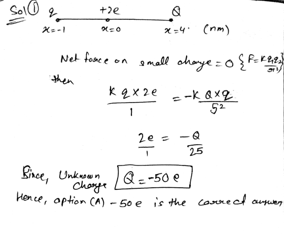 solo q tre Ke- NO x=4. . com) Net force on small change small change = 0 {P=422 then k qx 2e 52 --KQxq 2e - Q 25 Bince, Unkno