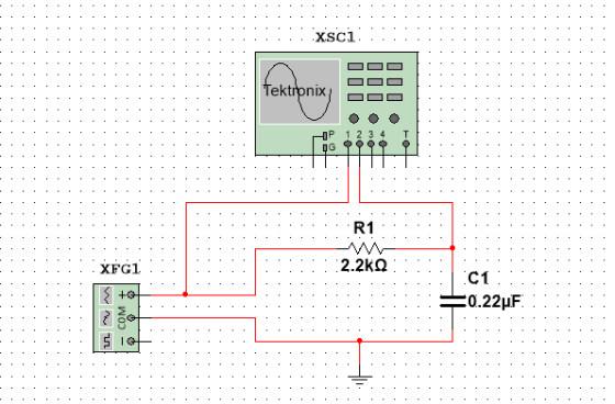 XSC1 Tektron O O R1 2.2kQ XFG1 C1 +G c0.22uF IG ОЛЛ чо- 모마- WO