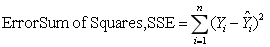 ErrorSum of Squares,SSE =Zx; - Y) F£ਲ ਦੇ