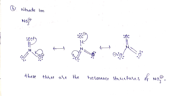 nitrate ion I Nogo these three are the resonance structures of no