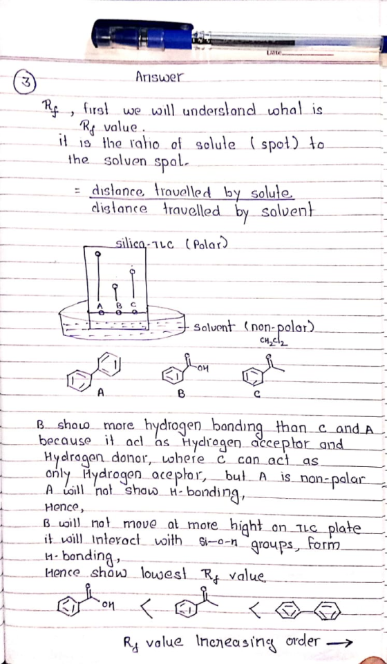 Ute Answer 3 Ref first we will underslond whalis Ry value. it is the ratio of solule. (spot) to the solven spol. distance tra