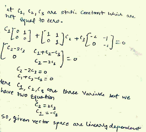 der c hove two euoAian so, given vector space aNLuou