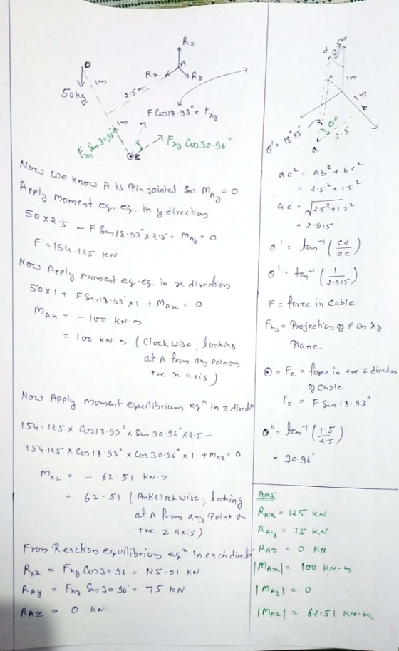 0 k Pela moment cy. eS, in y dir,ch a C 2913 cf orce in Cable Plane te nays Cable Nors Reply nnmtaei ISy.KSX Cen 1.53° ×Cos 3o5i x1-mn° o ^2-アー 62-51 kN·ワ tne z axis)