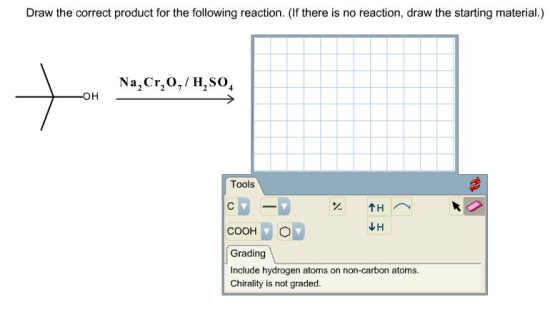 Image for Draw the correct product for the following reaction. (If there is no reaction, draw the starting material.)