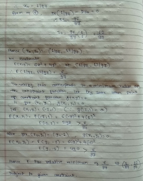 OFORS 9 96 Hence o)(119 12197 Ruaterate he neik this To cores porda tunctton to a miDimum Valve on he conshaind Some afh poIn