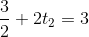 \frac{3}{2}+2t_2=3