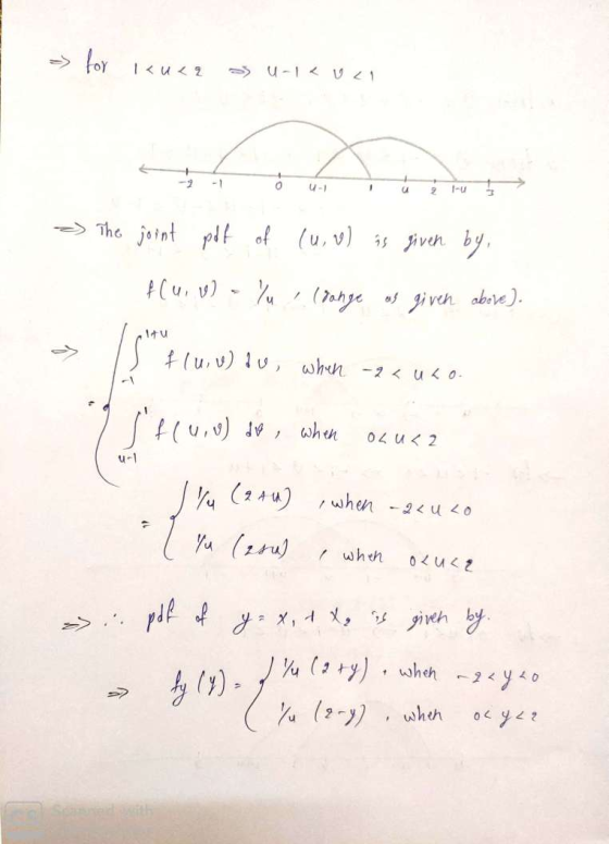 = for kuca 2 u 1 <UL a) The joint pdf of (u, v) is given by fluive) - Yu , (range as given above). I flu, v) so, when - < u2o