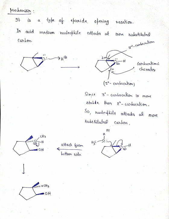 Mechanism 97 is type of epoxide opening reaction. In aid medium nuleophile attacks at more substituted carbon. 30-carboration