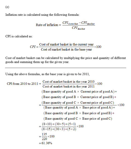 Inflation rate is calculated using the following formula: CPICurrentï?a CPIBcela Rate of inflation- CPIgcelear CPI is calcula