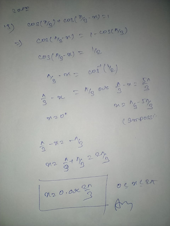 soon 151 cos(%) * cos( ng m) 21 Coslon) = -cose/) VR Cos(Mo-x) = cost (2) No 50 ove 13 3 N2 -5m2 920° ( Impossi nig -N2 2 N 1