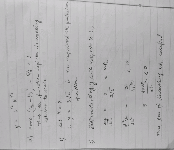 5 R preduchion c) Differentiating y μ驰 spect to L, dレ 2ル
