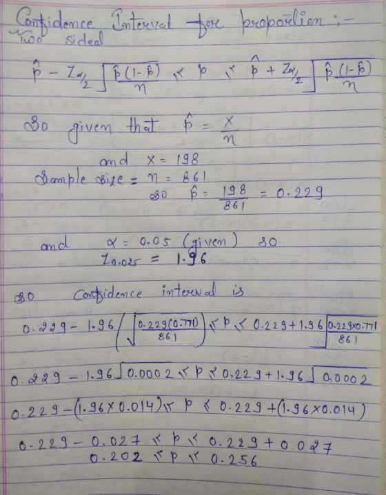 1 ond x- 198 861 d α: 0.05 (given 30 am c O-d 2.3-1.9 6 /- 022 com (pr 0.213 +1.36 lo,223x0 771 86、 86 0 229-1.96 0.2止(dW 0.0