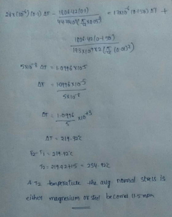 e 1X10 (0158) AT +3 AT 211. Ty: 2194 2+15 = 254, 92と 4 Ta npvatute the aug ntimal stess is eithet magnesium or se be Comd 0.5