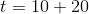 t=10+20