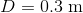 D=0.3\textup{ m}
