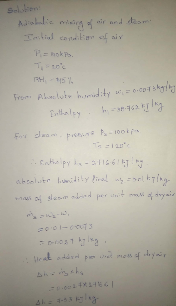 Adiaatie mixin f air and team From Absolute homùd:ty w,ะ o.ootshTIZ Enthalpy ,. enthalpy hs-3千16.615 1人1 absolute huidity i