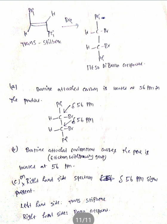 H-CBN TYOMS - Stilsene H-C-br Meso Di Brono compound las the Bronine attached carum is located at 56 pprian produu. ph ,856 P
