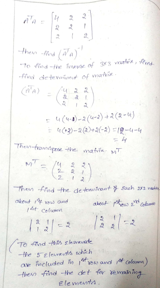 thevn find (A To fand the nede of 33 vthin, Rray fvd de te mineut of matvi then find -the de tewntnant Each 2x2 wish st Co(u