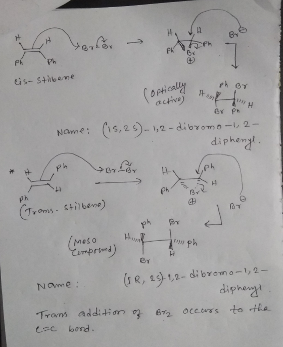 8r Ph Ph Ph eis- Stitbeme Br Ph Nome: (is,2 S)- 1,2-dibromo-1 2- dipheny ph +1 Ty oms Stilbene patmd 1 By Nome diphe Troms ad