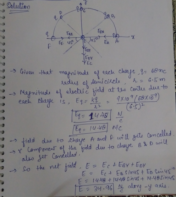 Calutio 81 EDY Given that magni tudli each chaje1 68mc eacdi he - feld dua to he awill bats Concelld →Xv. Cempơnenr 이.the be
