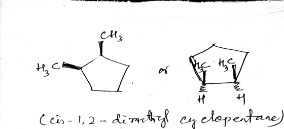 at lo. YWN (cis- 1,2-dimethyl cyclopent ane)