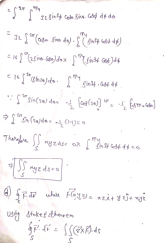 2 = try 328in34 caso sino. Caso de do こ My 32 32 82(cuss. Sins de). S(fin y as4 de) =168. (25 in. (se) dox s it sinad )dø