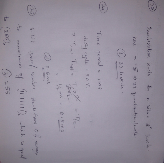 Quantization levels for n-bits = 20 levels. here n=5 32 quantization levels. 32 levels. Time period - Ims. duty cycle = 50% T