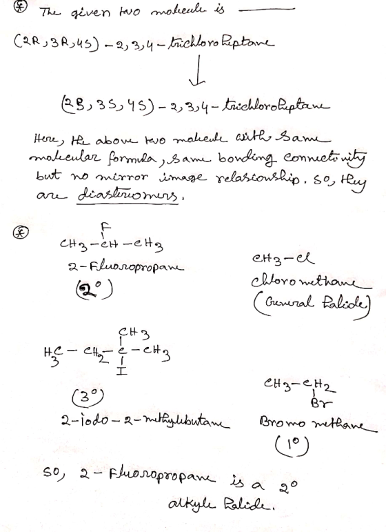 The qeven kvo moheul is CAR3A45)-2,3,4-cloo Rptane 28,35)-33,4-tschloroRptrwe Hoe H abow kuo malueut ant sam mateular formkaa
