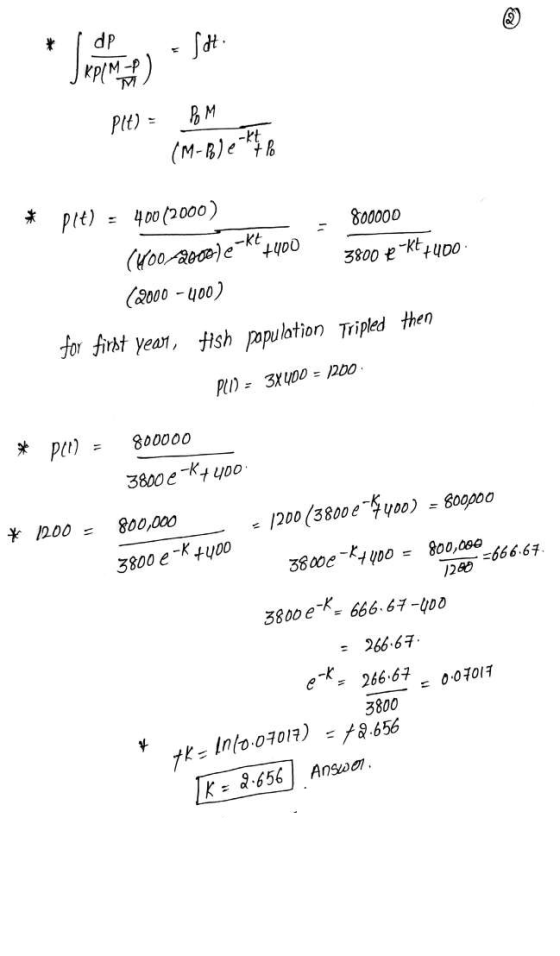 + dpi Soft J KPM-) P() = B M (M-B) e * Pit) = 400 (2000) w ar (40042000) e-K7400 -kt - 800000 3800 te KT +400 (2000-400) for