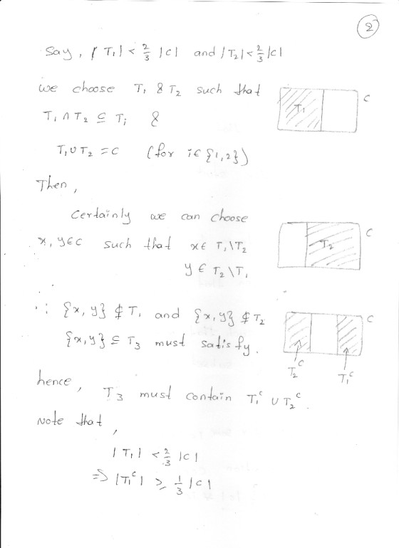 a n we chose T, 2 Tsuch ho en e Can Choose Stuc ETT, ence 丁3 must Contain T、UT 2 vo