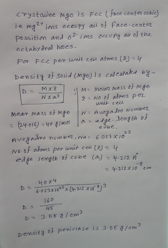 MX Z crystaine Mgo is Fcc (face center cubic) i emg2+ ions occupy au of face-center possition and o2-ions occupy au of the oc