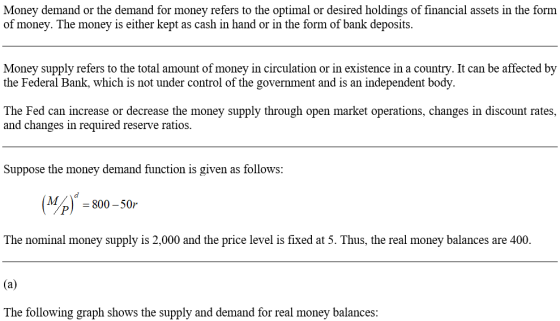 Money demand or the demand for money refers to the optimal or desired holdings of financial assets in the form of money. The