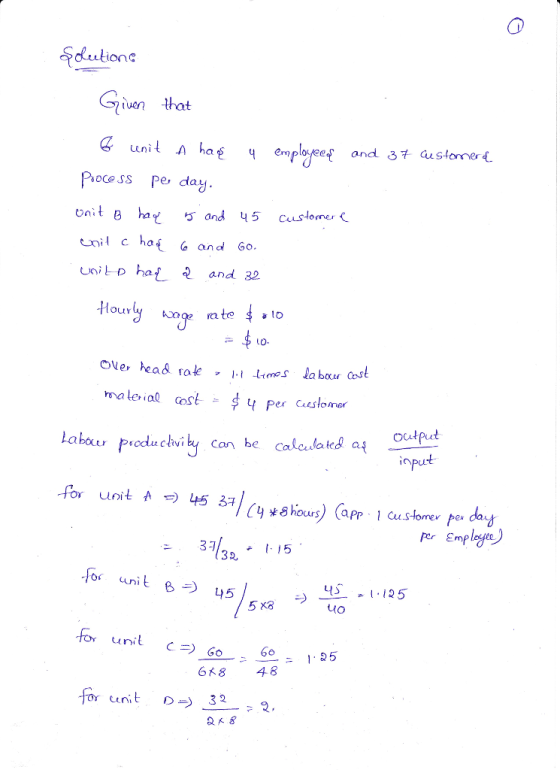 iven that unil A haeployeet and 3 ustomert oCoSs pe da Lnil c ha and Go unip haand 82 谷10 male, ‘al asti, Perasto 尓er T lahat, podu chví by can be calculated at for unit A45 3 C9 8hours) (am 1 custome per Emp 3115 or unit BH5 1125 uo e) 5 X8 for unit c =>Go -60-1.25 6K8 48 Lnit D3