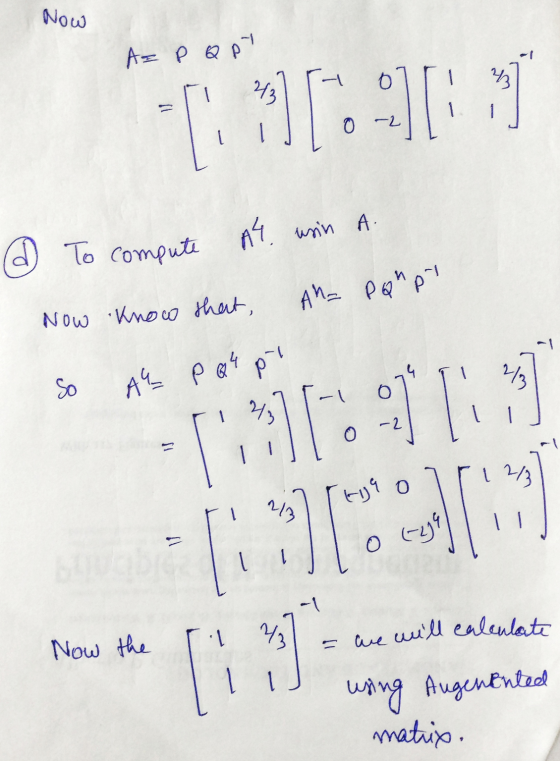 we will calentate Now A= P Q RY 23 O 1 드 0 2 A4 win A. @ To compute AM=PQmpi Now know that, pi So AG P Q4 1 15 - 11:11.9189 1