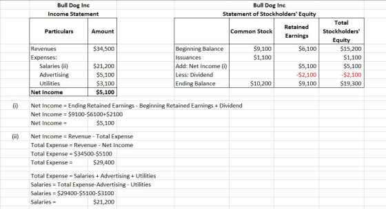 Bull Dog Inc Income Statement Bull Dog Inc Statement of Stockholders Equity Particulars Amount Common Stock Retained Earning