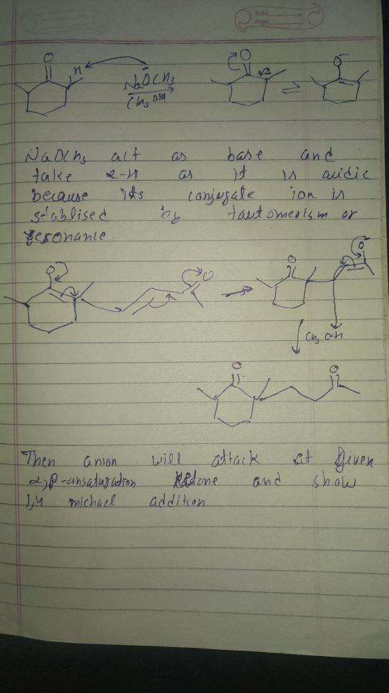 Pooe NaQ CH3 Chola NaOch alt take en because its stablised resonance as base and as it in audie conjugate ion in by automeris