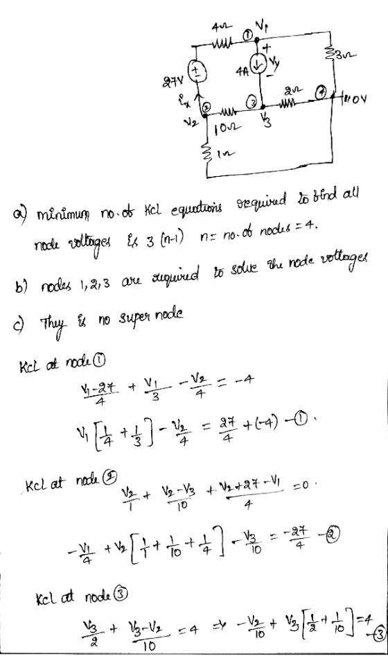 duhov 332 © Ally 87 Nov u un Lan V B 1102 a minimum no. of kcl equatuors oequired to bind all rode voltages & 3 (n-1) na no.