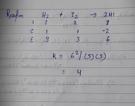 - Reaction H2cvt I 2 - 241 dorint -2. . Colpa E (3 (d) (r) 3 do 6 bK = 6 03) (3) = 4
