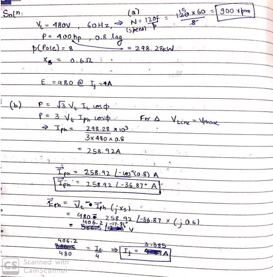 Soln: 15x60 = goo x porn and 120 x 60 N = 1204 -GQHz, → NE Ispeed k V = 4801__60Hz, _pe 400mpos lag BC Pole) = 8 Xo = obeh =