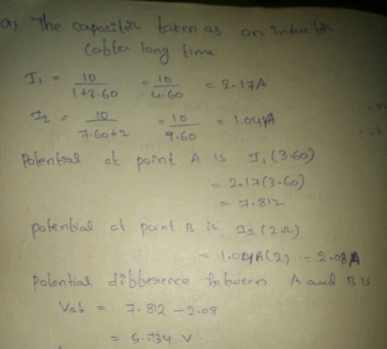 toble long trne ma 1+2.60 -6o .60 + 2 9.60 len tas at pornt A is T, (3.60) 212 Polantas dbbt ad u - 5.134 v