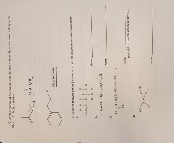 Give the structure of the product and indicate whe