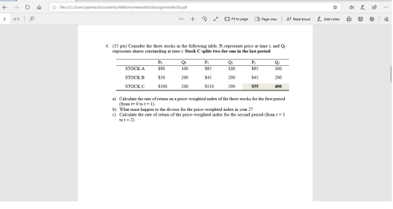 0 file:///C:/Users/ayesha/Documents/HRM/Homework%20Assignment%201.pdf € 2 → 0 of 6 lo - + Fit to page CD Page view A Read alo