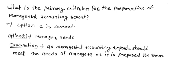 nage al accounting tepoet? - option c is cosset Option(Q→ Hana get needs accounting teots shoudd ainati on meef the needs of