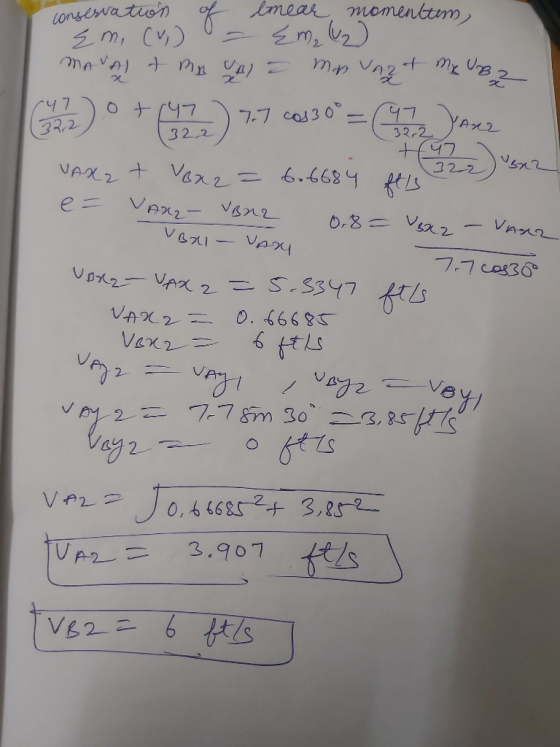 mear momenttm 1onserwation VA) tMa) 0ナ97 r47 7-7 cas30 AX2 32 2 33.2 32 2 322 6.6684 VAX 2 x2 VAM2 V&n2 eニ VAX O,8 VX2 VAY フ7