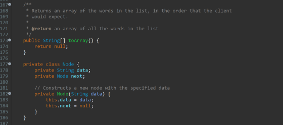 1670 * 168 * Returns an array of the words in the list, in the order that the client * would expect. * * 169 170 171 172 * *