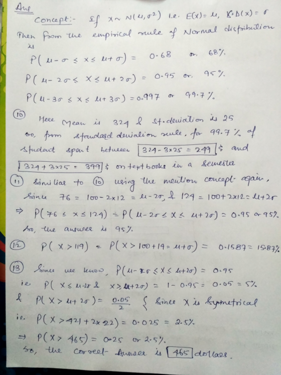 Then 서 to Heee 324 t 3x25, 37975 ση tert books un, a keulaa. 2 (X >411+2x22) = P(X> 465)= o-25 Ό. o-025-2.5% or 2, 57.