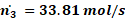 ng = 33.81 mol/s