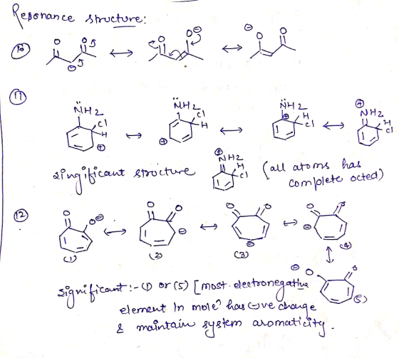 Kesonance structure: NH 2 NH 2 NH2 c l H NH2 all atoms has Comolete octed) gtrocture (23 element In mol e hou ve chouge Tmein