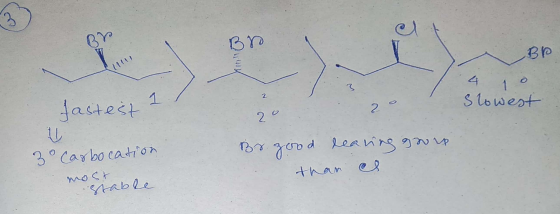 BP fastest 20 slowest 20. 30 carbocation most stable Brzood rearing your than a